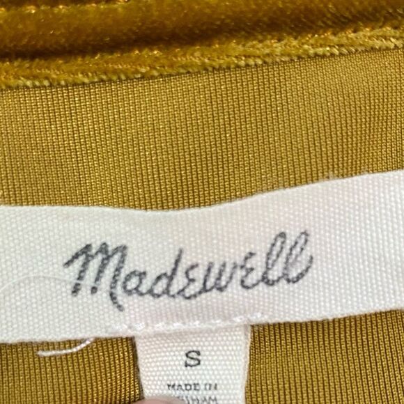 Madewell Vintage Gold Velvet Butterfly Short Sleeve Top - Picture 10 of 13